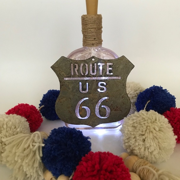 Man Cave ROUTE 66 Metal Sign Light - Picture 5 of 5